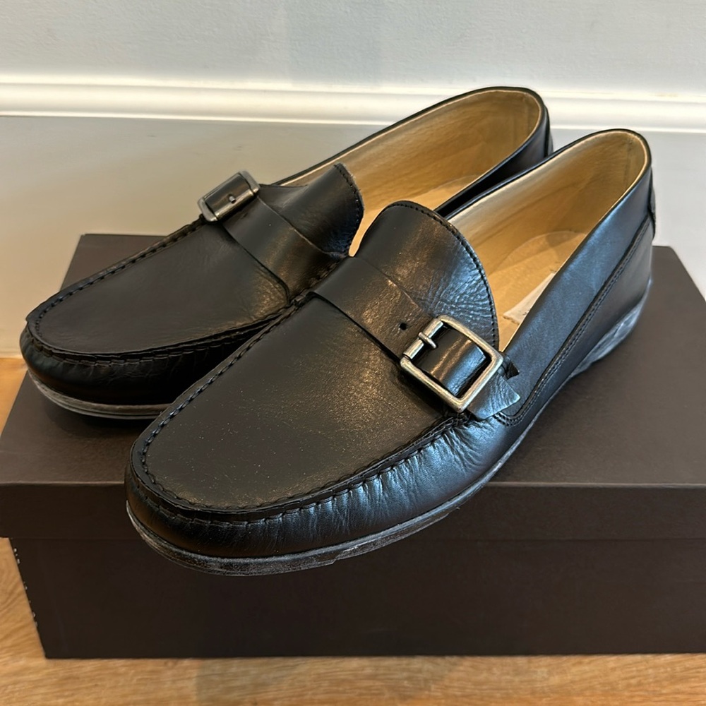 Barneys New York black loafers